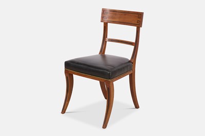 Lot 216 - A set of eight Regency mahogany klismos dining chairs