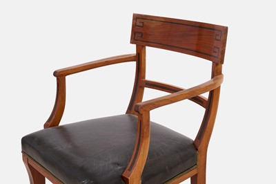 Lot 216 - A set of eight Regency mahogany klismos dining chairs
