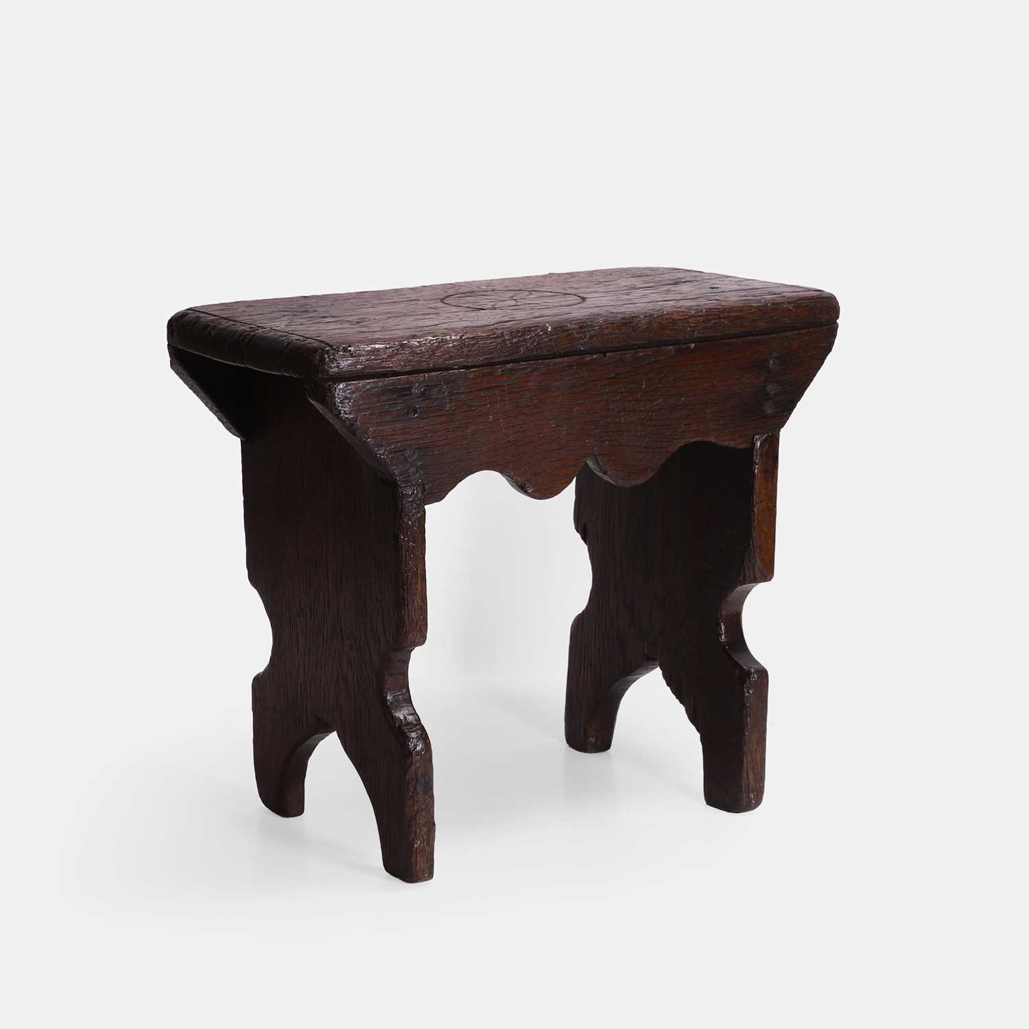 Lot 3 - An oak stool