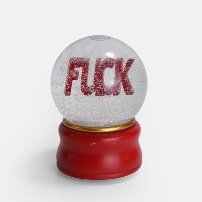 Lot 489 - A LigoranoReese 'FUCK' snow globe