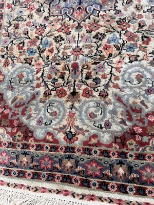 Lot 434 - Two silk prayer rugs