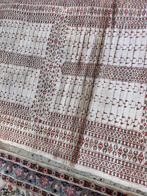 Lot 434 - Two silk prayer rugs