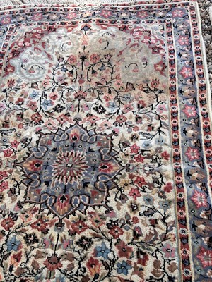 Lot 434 - Two silk prayer rugs
