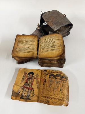 Lot 104 - An Ethiopian magic healing-prayer parchment