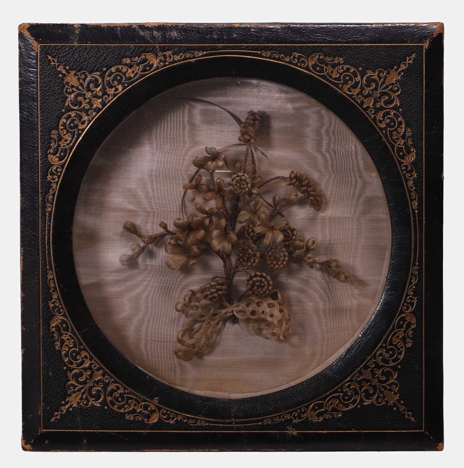 Lot 125 - A rare and fine hairworked spray