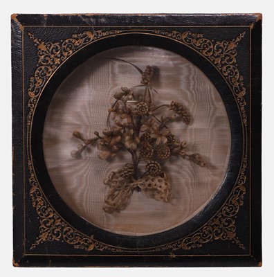 Lot 125 - A rare and fine hairworked spray