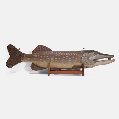 Lot 184 - A French toleware painted Pêcher shop sign