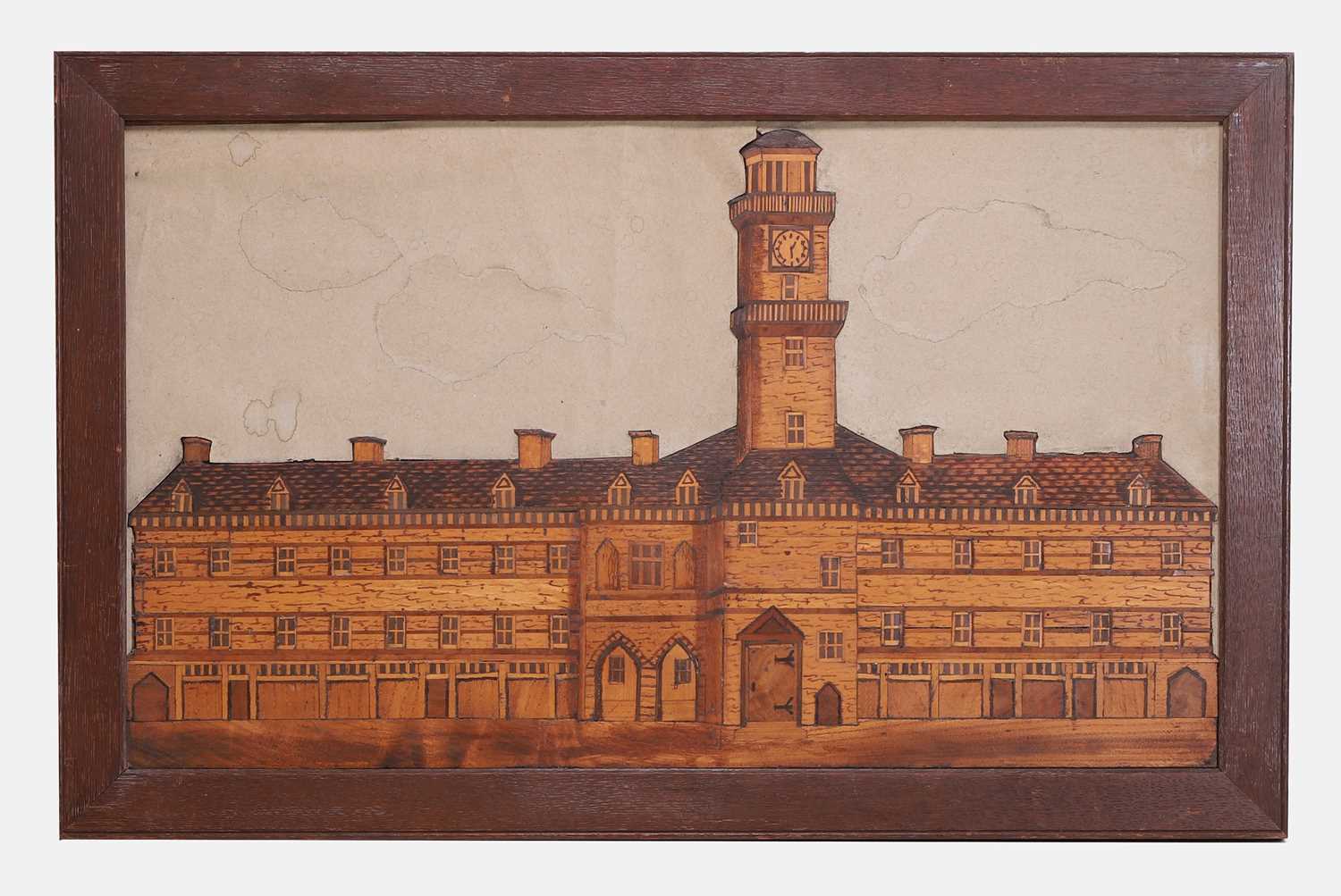 Lot 375 - A rare marquetry picture of the Royal Exchange