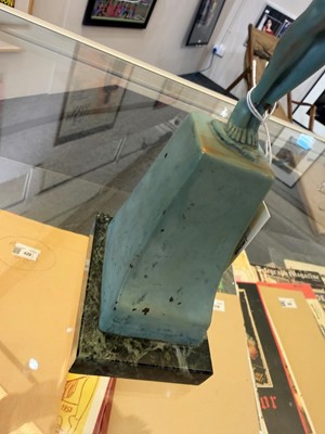 Lot 82 - An Art Deco blue patinated-bronze figure of Icarus