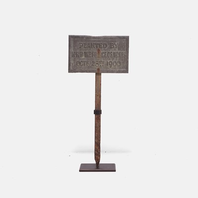 Lot 359 - Of Newmarket racing and royal interest: a bronze commemorative tree-planting plaque