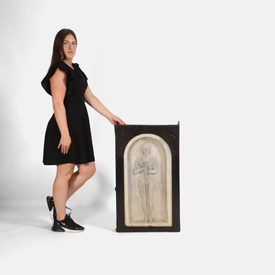 Lot 27 - An intriguing Egyptianesque marble niche carving