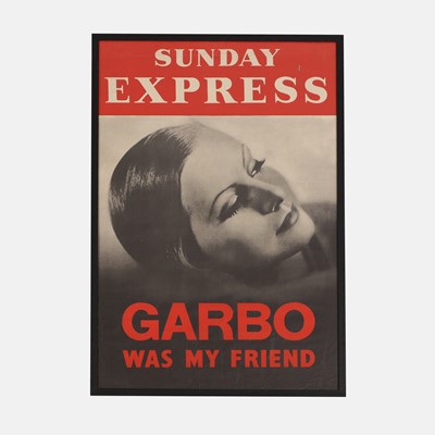 Lot 297 - A Sunday Express poster 'Garbo Was My Friend'