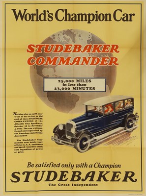 Lot 521 - A Studebaker Commander car poster