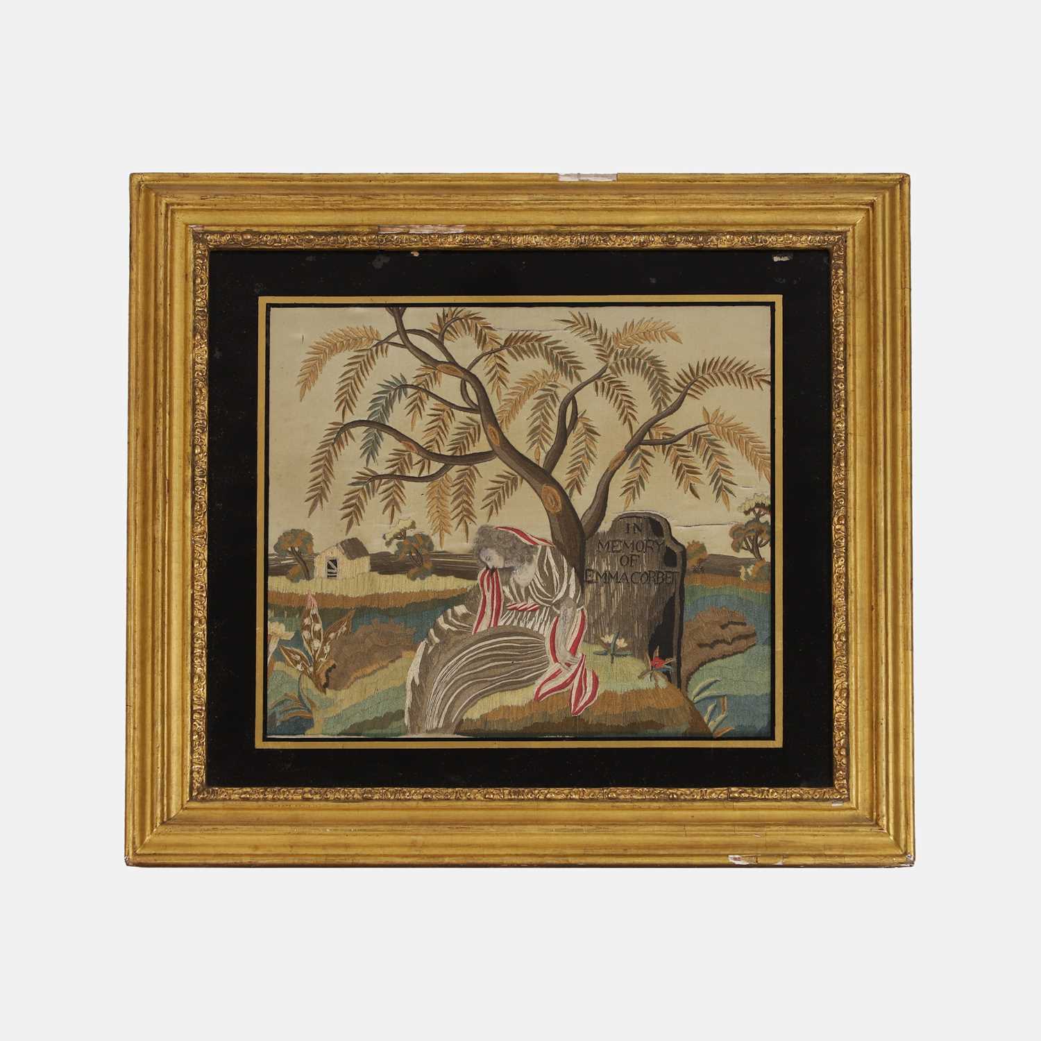 Lot 123 - A memento mori embroidery