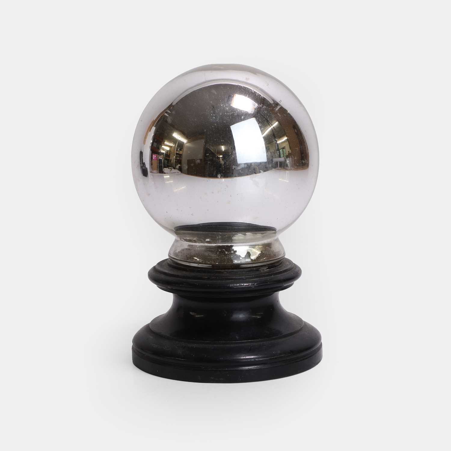 Lot 72 - A Victorian mirrored crystal ball globe