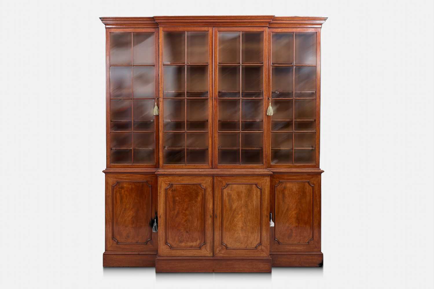 Lot 378 - A late George III mahogany library bookcase
