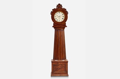 Lot 267 - A William IV mahogany longcase clock by J Warr, Greenock