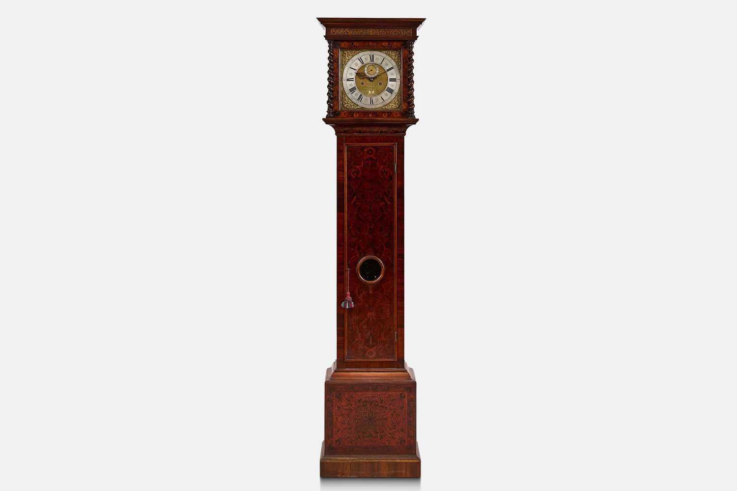 Lot 284 - A George II seaweed marquetry longcase clock by Sam Bradley, Worcester