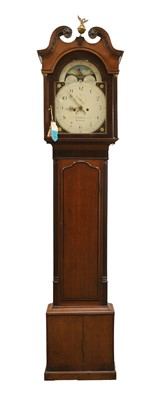 Lot 204 - A oak longcase clock