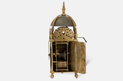 Lot 279 - A William III brass lantern clock by John Clowes, London