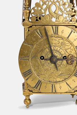 Lot 279 - A William III brass lantern clock by John Clowes, London