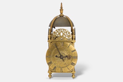 Lot 279 - A William III brass lantern clock by John Clowes, London