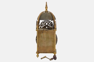 Lot 279 - A William III brass lantern clock by John Clowes, London