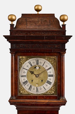 Lot 283 - A walnut month-going longcase clock by Markewick, London