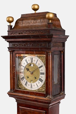 Lot 283 - A walnut month-going longcase clock by Markewick, London
