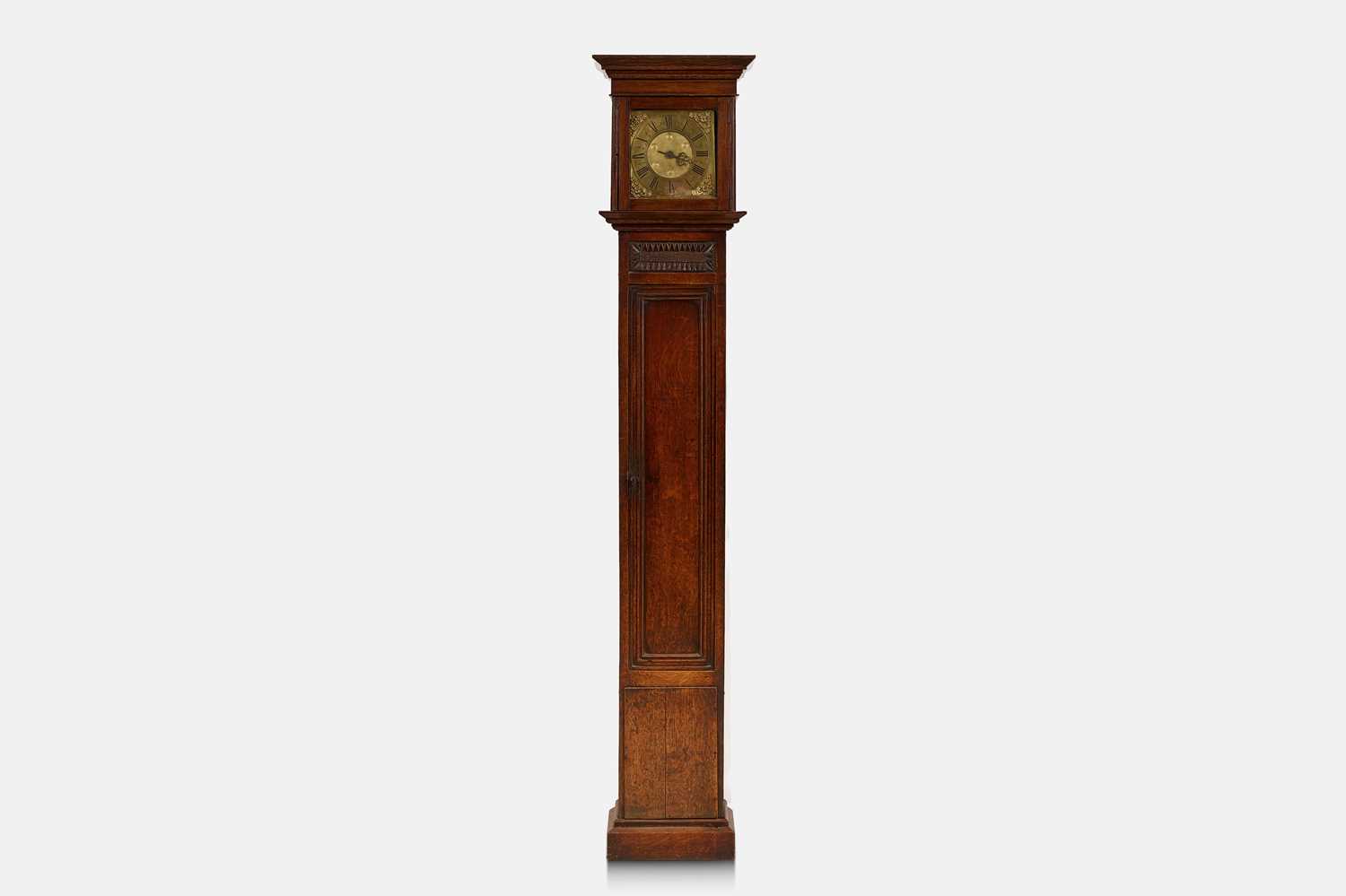 Lot 285 - An oak longcase clock by John Tribe, Thackham