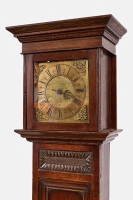 Lot 285 - An oak longcase clock by John Tribe, Thackham