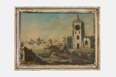 Lot 151 - An automaton picture clock