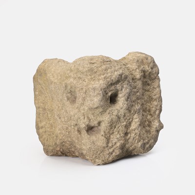 Lot 46 - A sandstone carved corbel gargoyle head