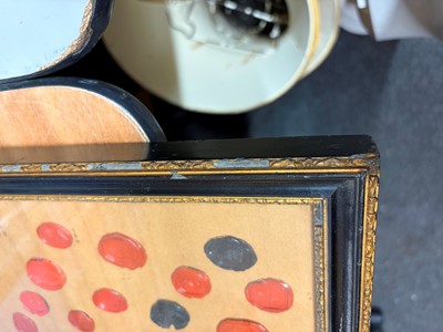 Lot 87 - A framed group of wax seals