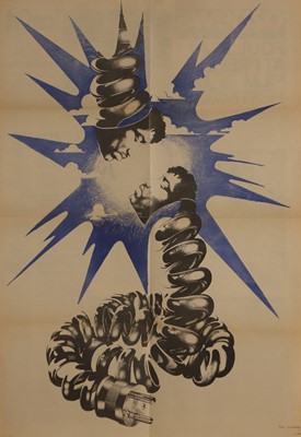 Lot 224 - Two Jimi Hendrix poster inserts from OZ magazine no. 30, 1970