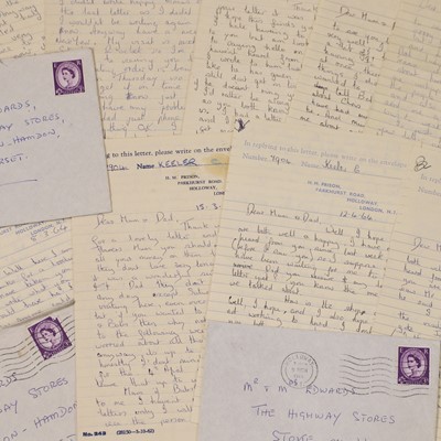 Lot 164 - A collection of nine Christine Keeler letters sent home from prison