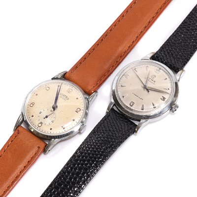 Lot 471 - A Cyma automatic strap watch and a Roamer mechanical strap watch