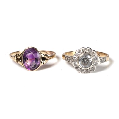 Lot 222 - Two gemstone set rings