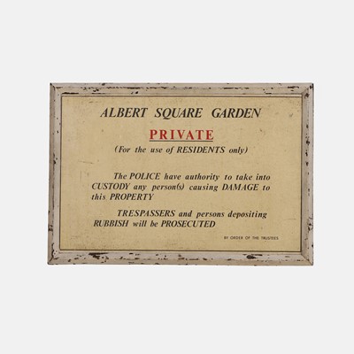 Lot 400 - An 'Albert Square Garden' wooden sign