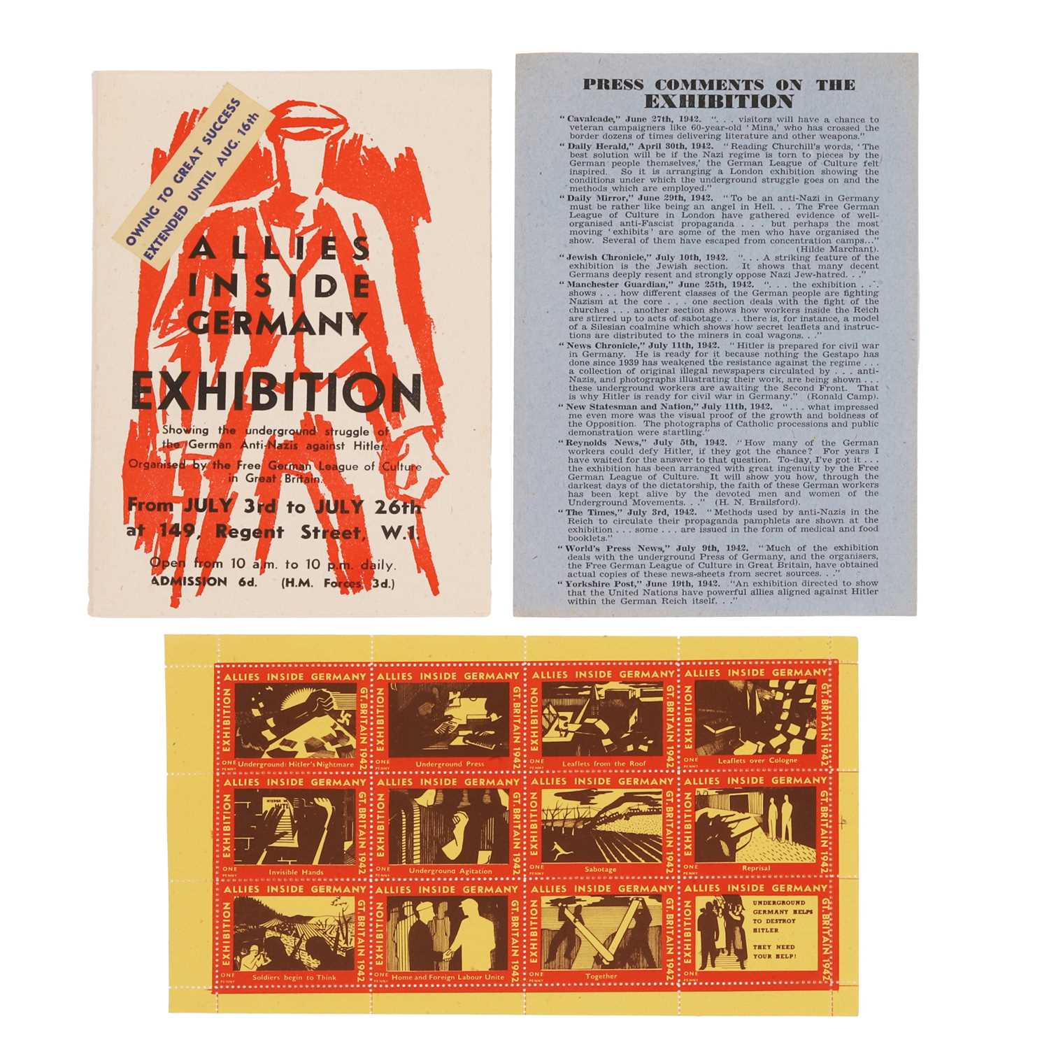 Lot 270 - A rare Second World War 'Allies Inside Germany' exhibition catalogue