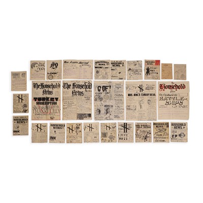 Lot 192 - Twenty-three handmade miniature humorous newspapers