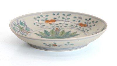 Lot 93 - A Chinese doucai porcelain dish