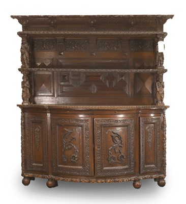 Lot 505 - A Renaissance-style carved oak and beech dresser