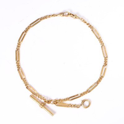 Lot 381 - A gold Albert chain