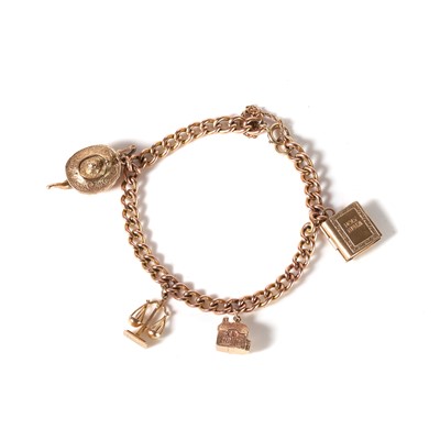 Lot 344 - A charm bracelet