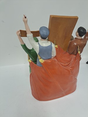 Lot 203 - A Chinese Cultural Revolution porcelain figure group