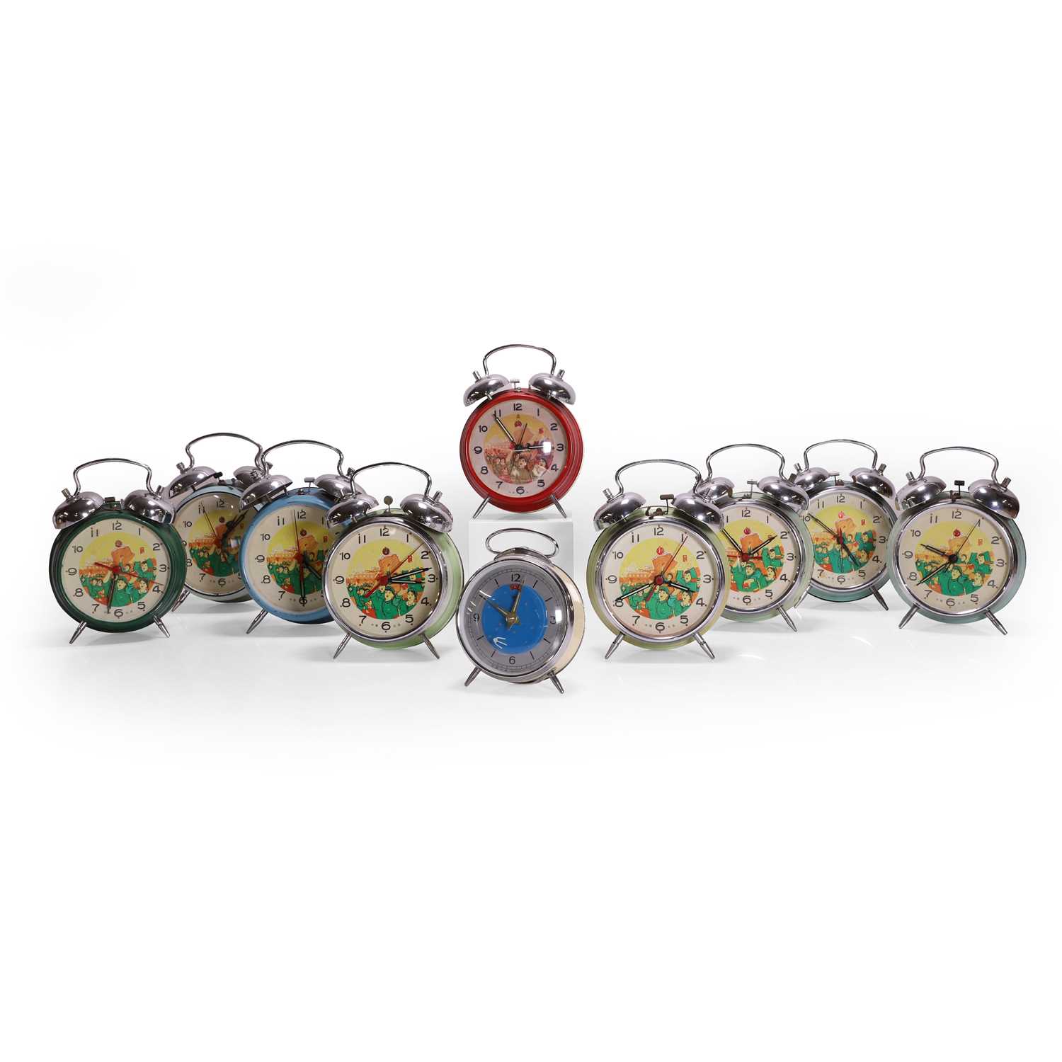 Lot 205 - A group of ten Chinese Cultural Revolution alarm clocks