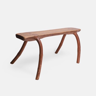 Lot 370 - A folk art pine farmer's stool