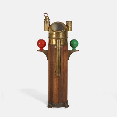 Lot 525 - A Henry Browne 'Sestrel' brass and teak ship's binnacle