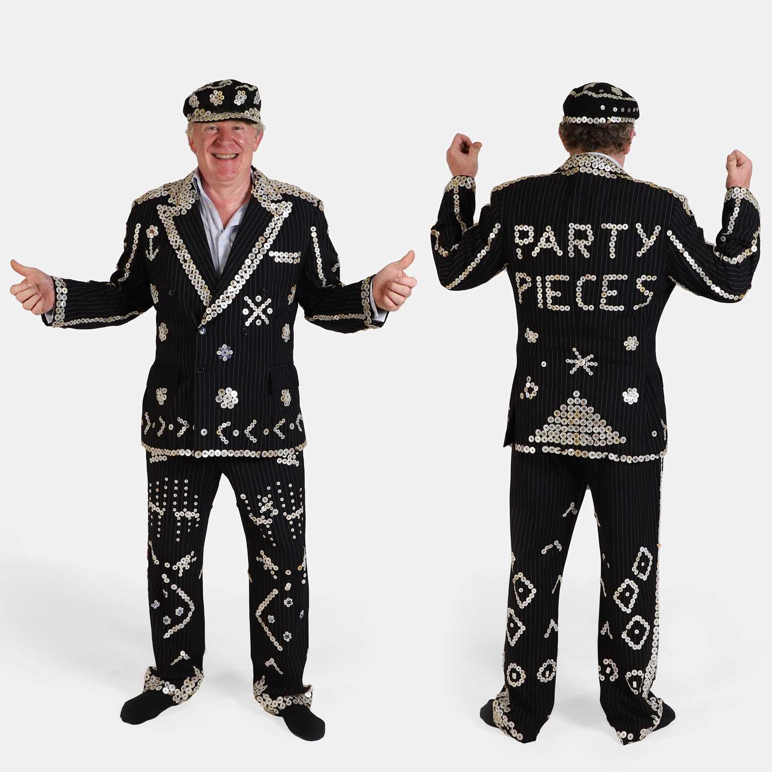 Lot 176 - A Pearly King two-piece suit and a cap